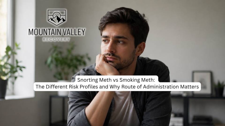 Snorting Meth vs Smoking Meth hero image of a man considering which is worse.