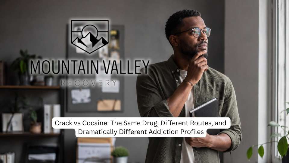 Crack vs Cocaine hero image of a man evaluating the differences in his head.